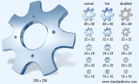 Gear with Shadow Icon Images