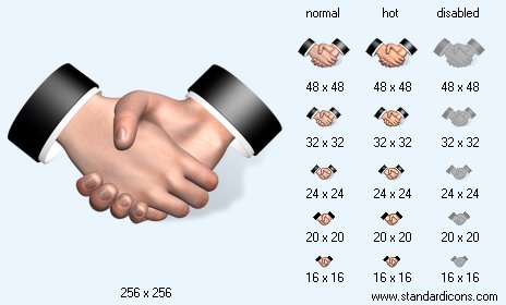 Handshake with Shadow Icon Images