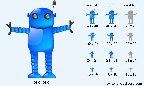 Blue Robot Icon Images