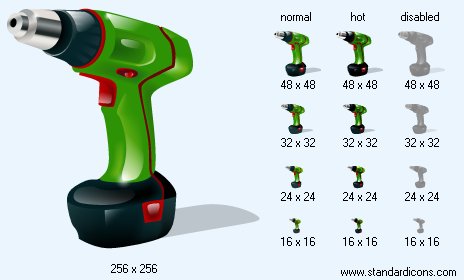 Drill with Shadow Icon Images