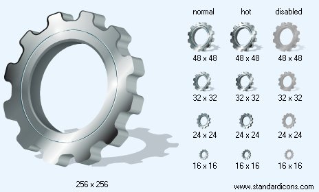 Gear with Shadow Icon Images