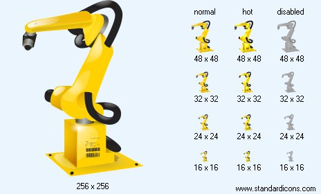 Industrial Robot Icon Images