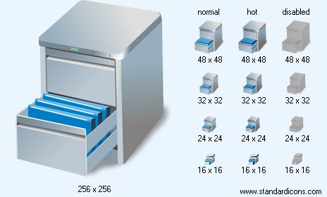 Card File with Shadow Icon Images