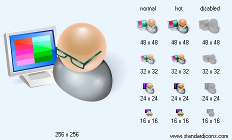Web Designer with Shadow Icon Images