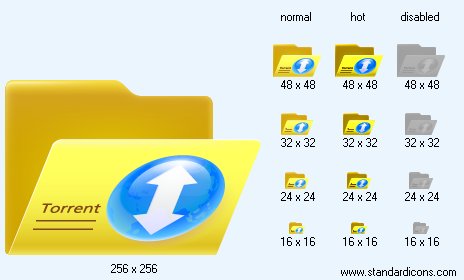 Open Torrent Folder Icon Images