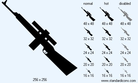 Sniper Rifle Icon Images