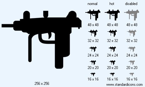 Uzi Gun Icon Images