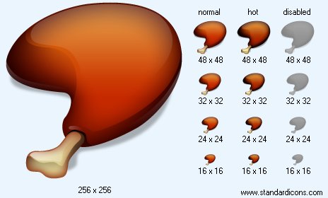 Chicken Leg Icon Images