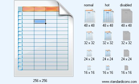 Spreadsheet Icon Images