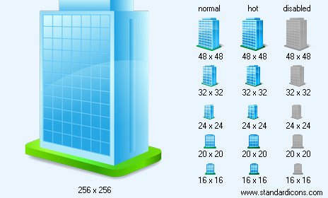 Building with Shadow Icon Images