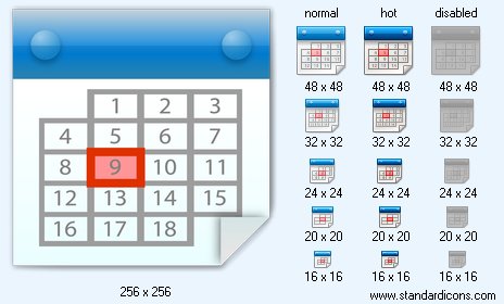 Calendar with Shadow Icon Images