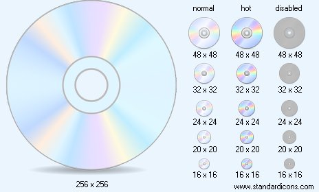 CD with Shadow Icon Images