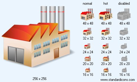 Factory with Shadow Icon Images