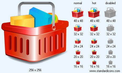 Full Basket with Shadow Icon Images