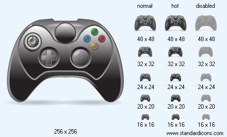 Gamepad with Shadow Icon Images