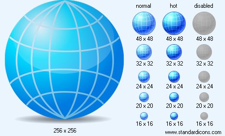 Globe with Shadow Icon Images