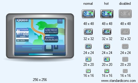 GPS with Shadow Icon Images