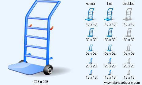 Hand Truck with Shadow Icon Images