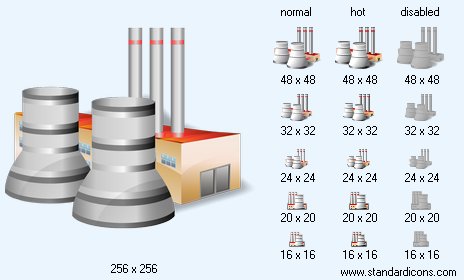 Industry with Shadow Icon Images