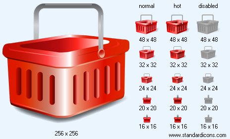 Product Basket with Shadow Icon Images