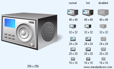 Radio with Shadow Icon Images