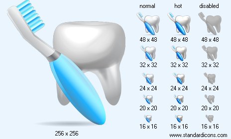 Sound Tooth with Shadow Icon Images