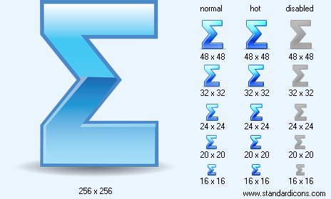 Sum with Shadow Icon Images