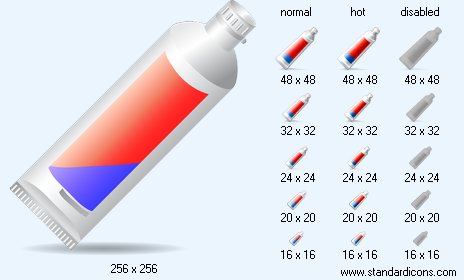 Tooth Paste with Shadow Icon Images