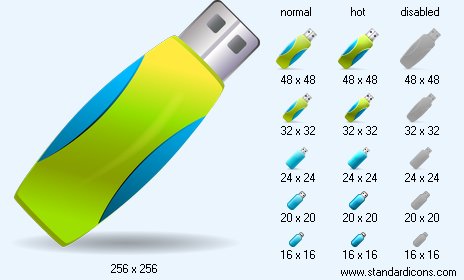 USB Drive with Shadow Icon Images