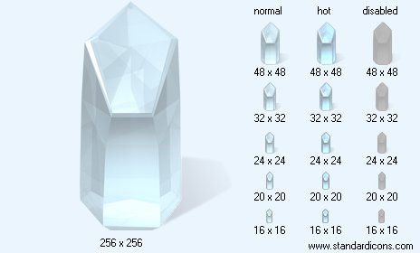 Quartz Crystal with Shadow Icon Images