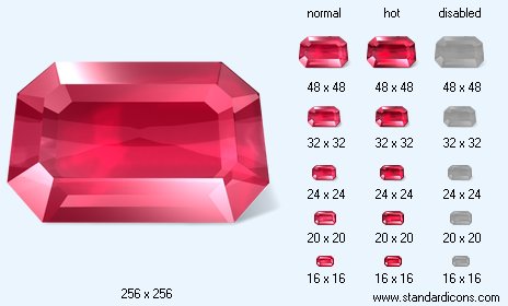 Ruby with Shadow Icon Images