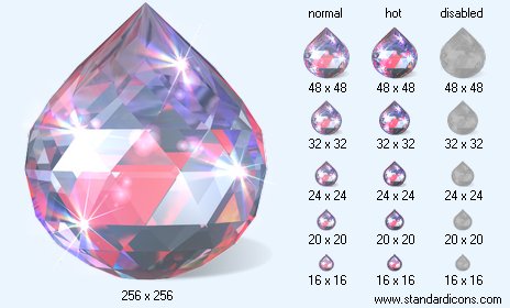 Swarovski Crystal with Shadow Icon Images