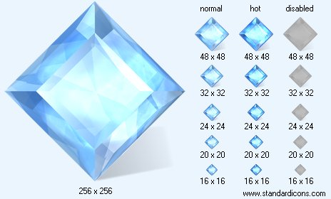 Topaz with Shadow Icon Images