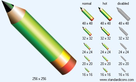 Green Pencil Icon Images