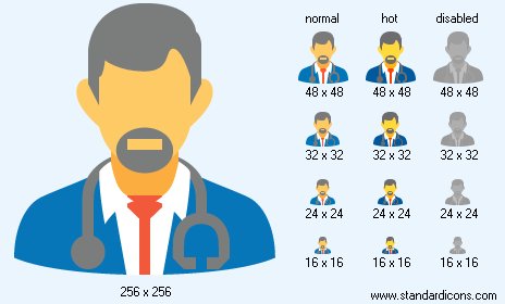 Head Physician Icon Images