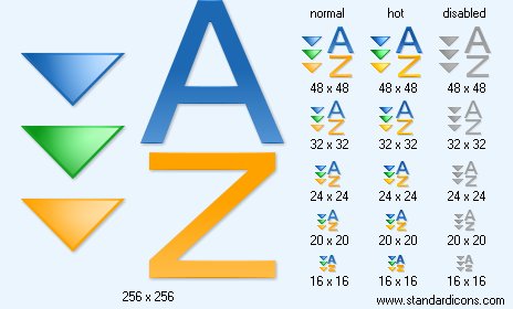 Sorting A-Z Icon Images