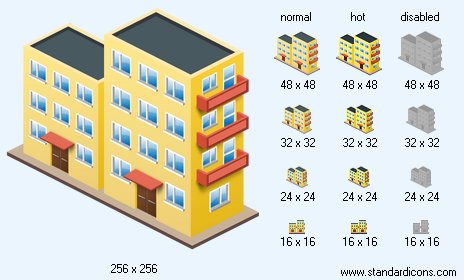 Multistorey Buildings Icon Images