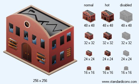 Tumbledown Building Icon Images