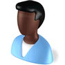 Afro-American with Shadow icon