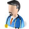 Head Physician with Shadow icon