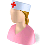 Hospital Nurse with Shadow icon