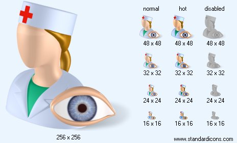 Optometrist with Shadow Icon Images