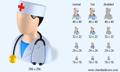 Physician with Shadow Icon Images