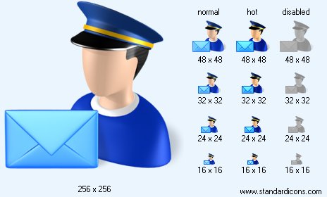 Postman with Shadow Icon Images