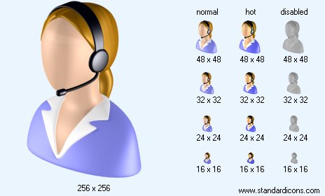 Receptionist Icon Images