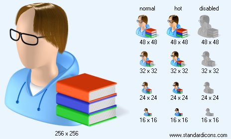 Student with Shadow Icon Images