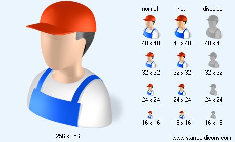 Worker with Shadow Icon Images