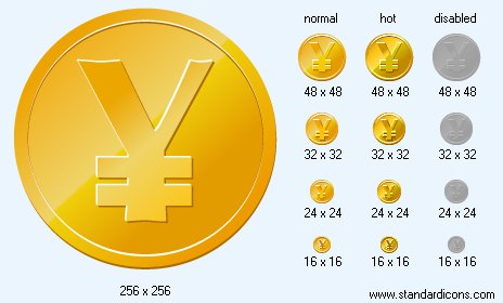 Yen Coin Icon Images