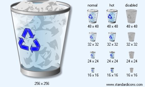 Full Recycle Bin Icon Images