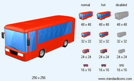 Red Bus Icon Images